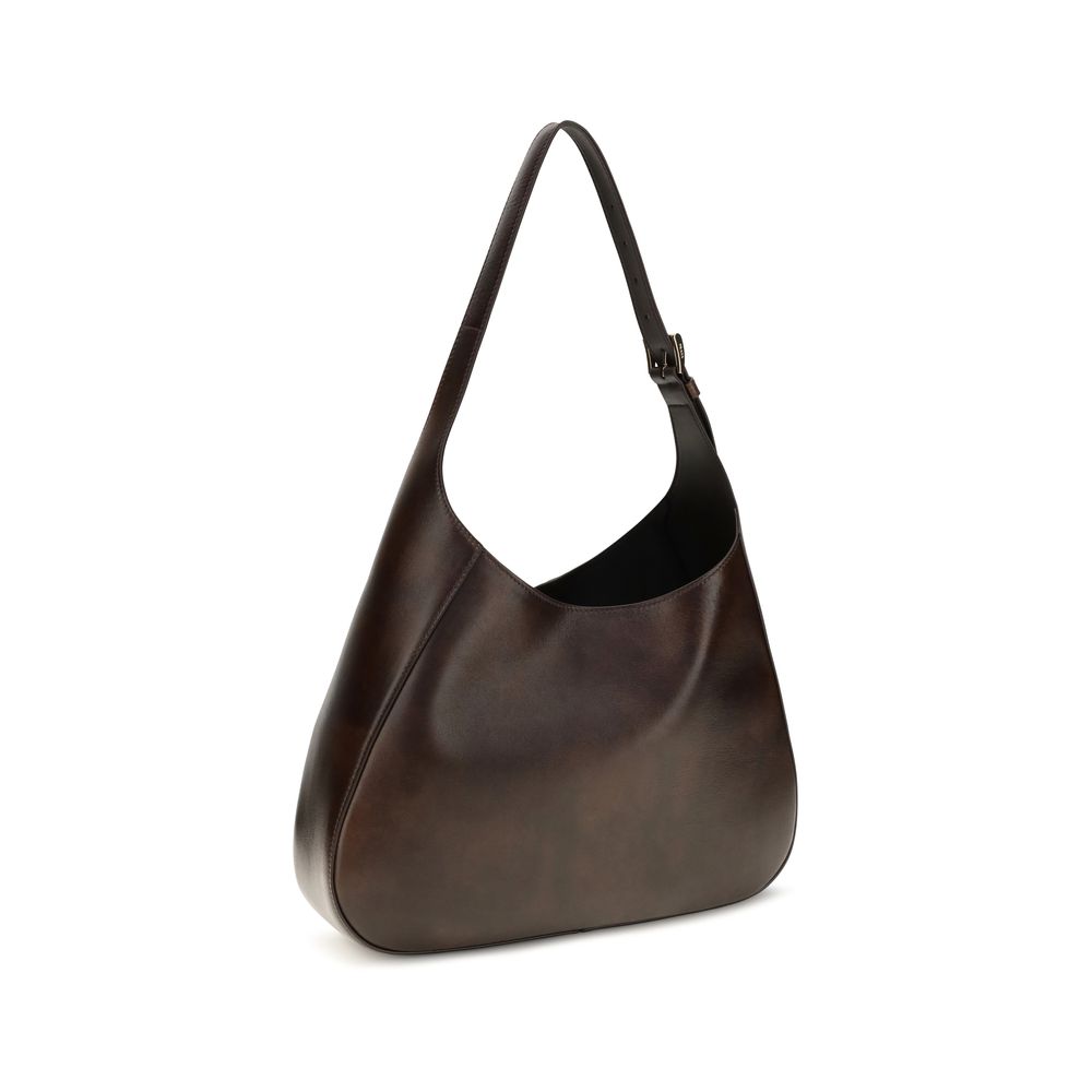 Prada Brown Leather Shoulder Bag