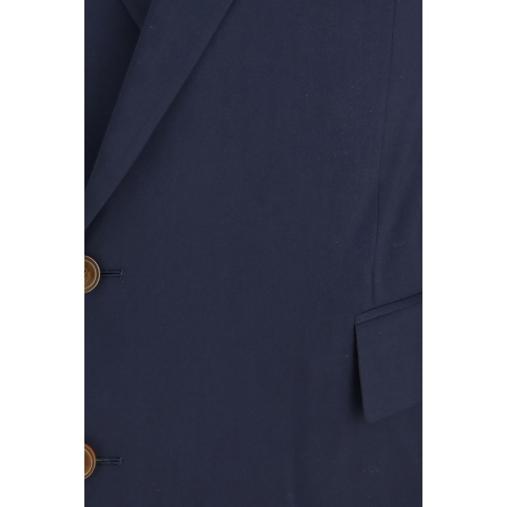 Vivienne Westwood Blue Wool Full-Length Jacket