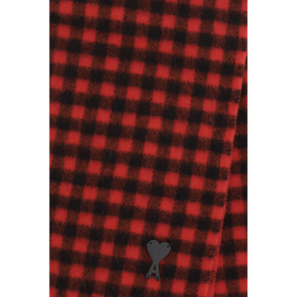 Ami Paris Multicolor Wool Scarf