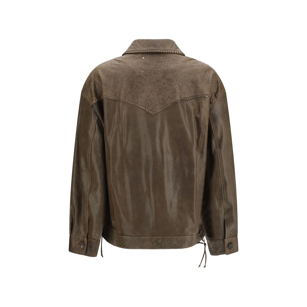 Golden Goose Brown Leather Leather Jacket