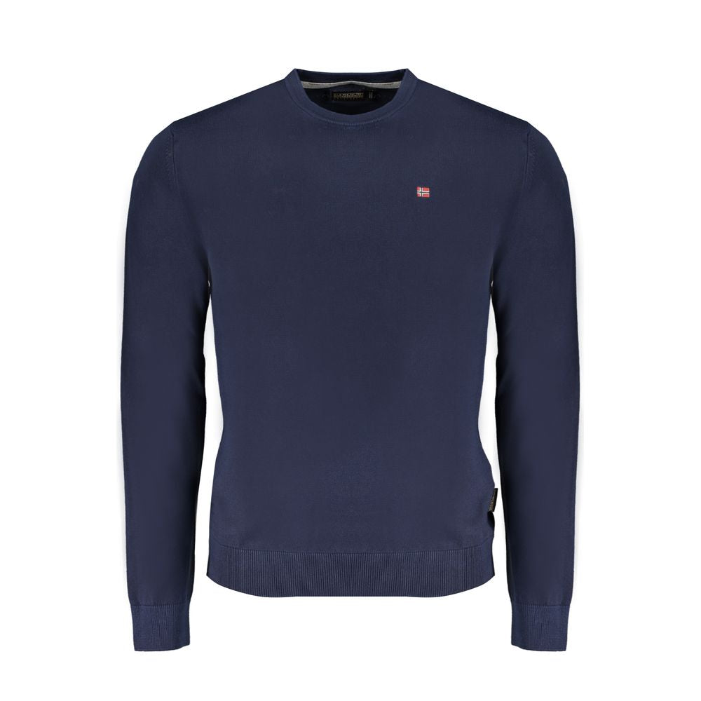 Napapijri Blue Cotton Men Sweater