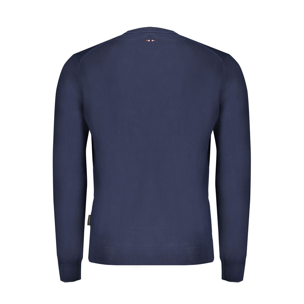 Napapijri Blue Cotton Men Sweater