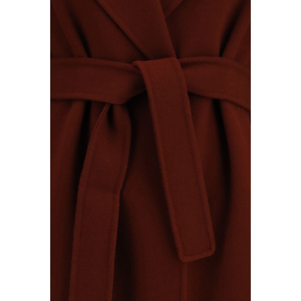 'S Max Mara Bordeaux Wool Coat