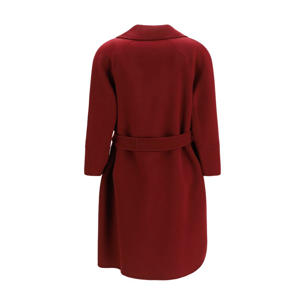 'S Max Mara Bordeaux Wool Coat