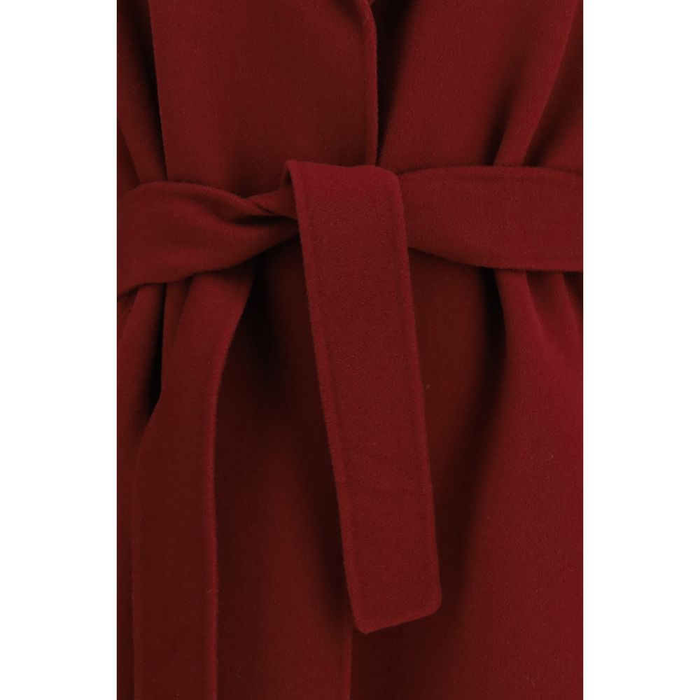 'S Max Mara Bordeaux Wool Coat