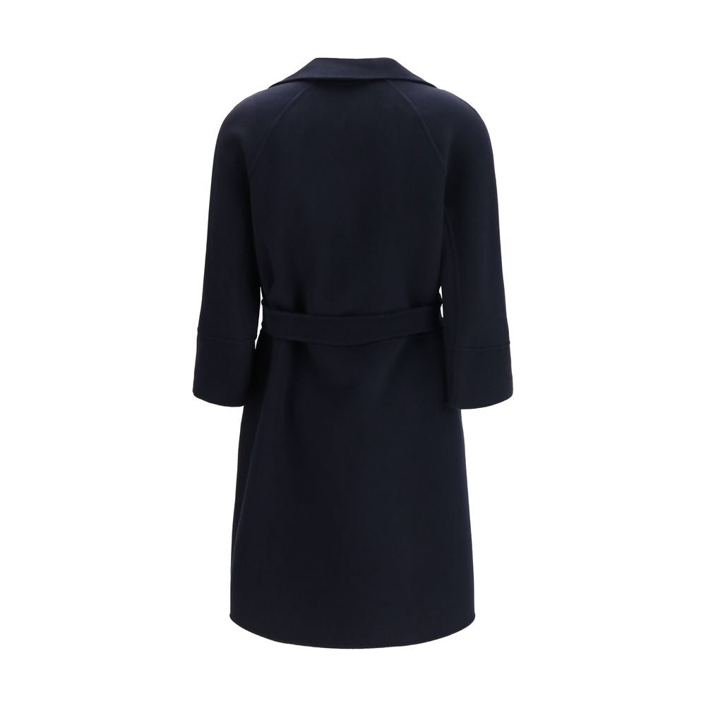 'S Max Mara Blue Wool Oves Aries Coat