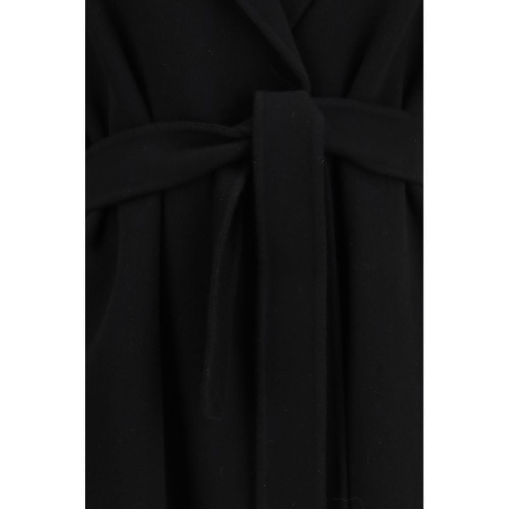 'S Max Mara Black Wool Oves Aries Coat