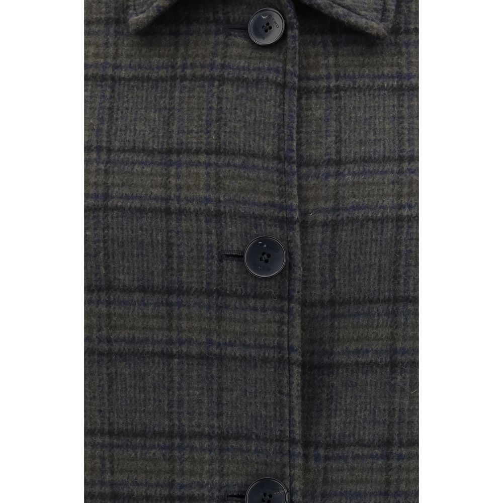 Etro Blue Wool Coat