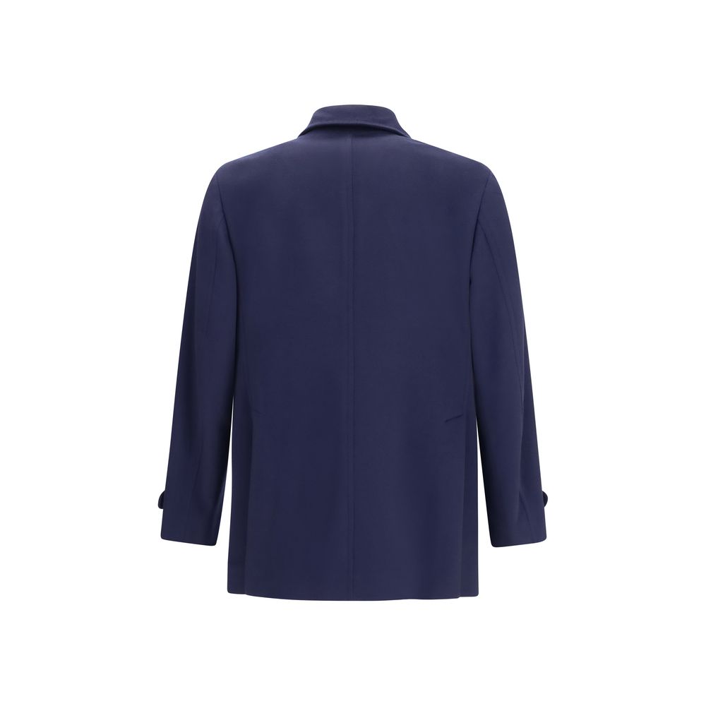 Brunello Cucinelli Blue Wool Coat