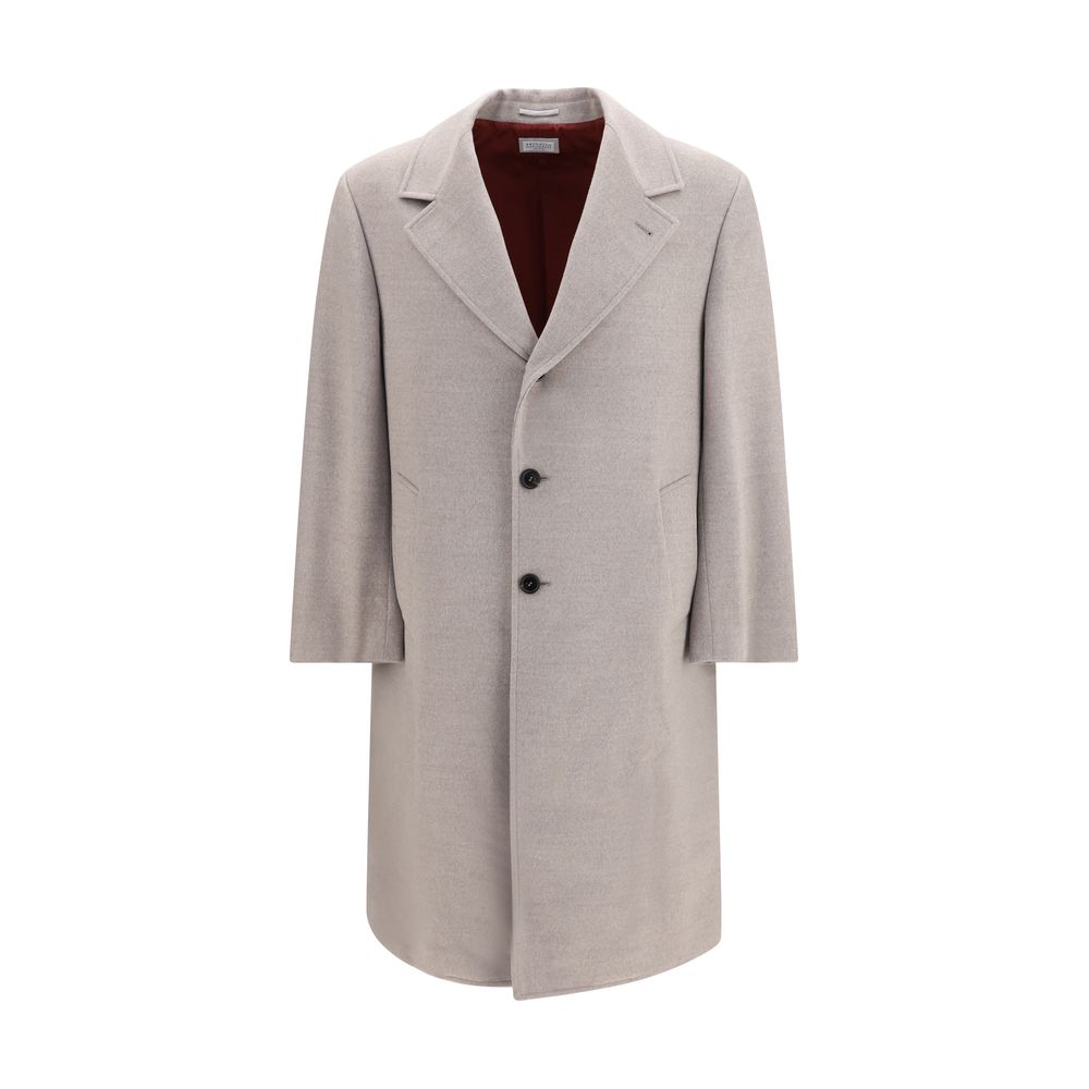 Brunello Cucinelli Beige Wool Coat