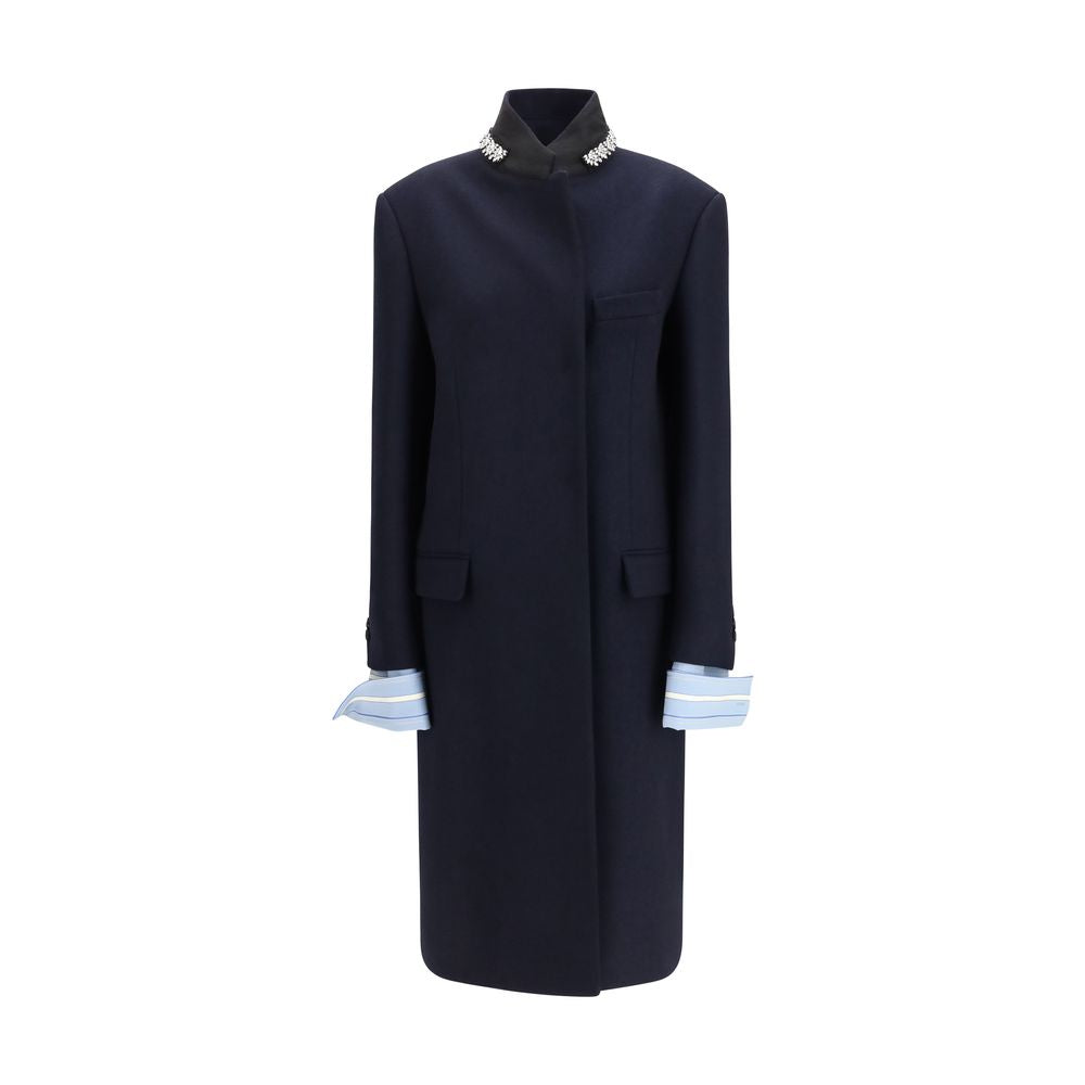Prada Blue Wool Coat