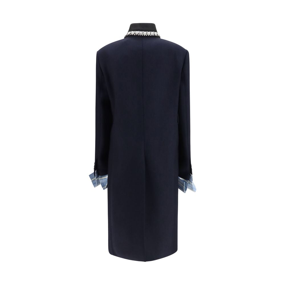 Prada Blue Wool Coat