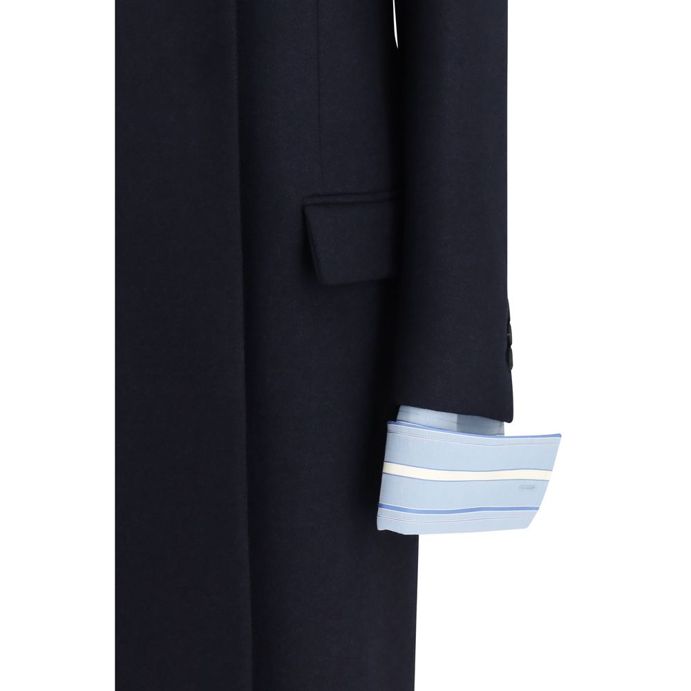 Prada Blue Wool Coat