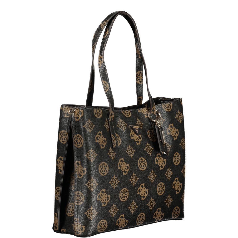 Guess Jeans Brown Women's Bag with Dual Handles and Spacious Compartments