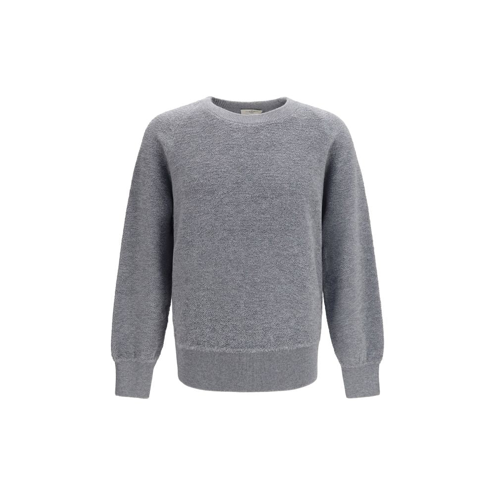 Piacenza Cashmere Gray Wool Sweatshirt