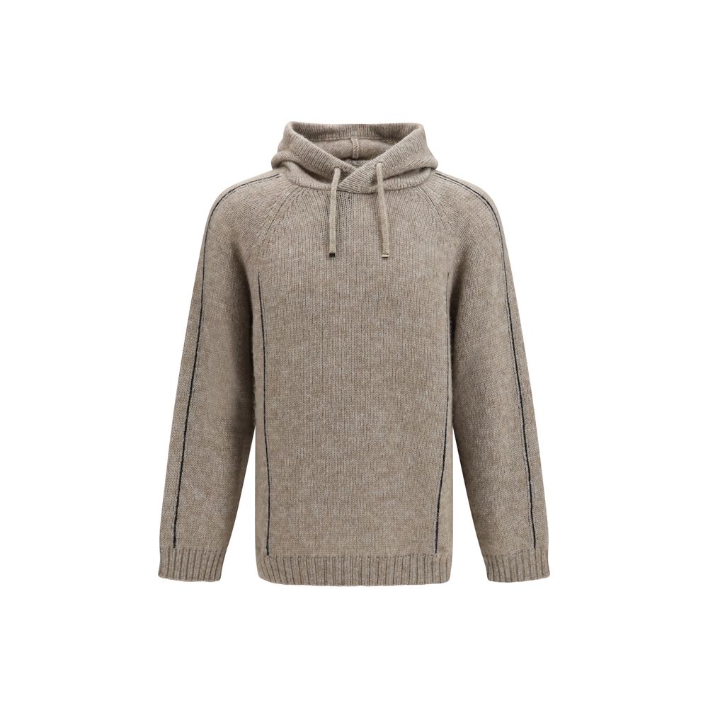 Giorgio Armani Beige Alpaca Vicugna Pacos Sweatshirt