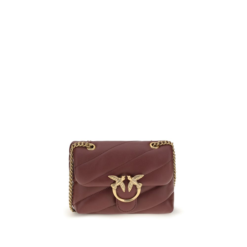 PINKO Bordeaux Leather Shoulder Bag