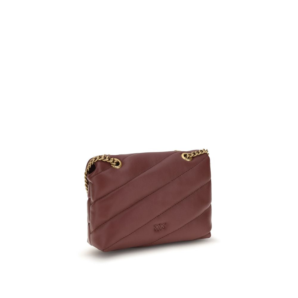 PINKO Bordeaux Leather Shoulder Bag
