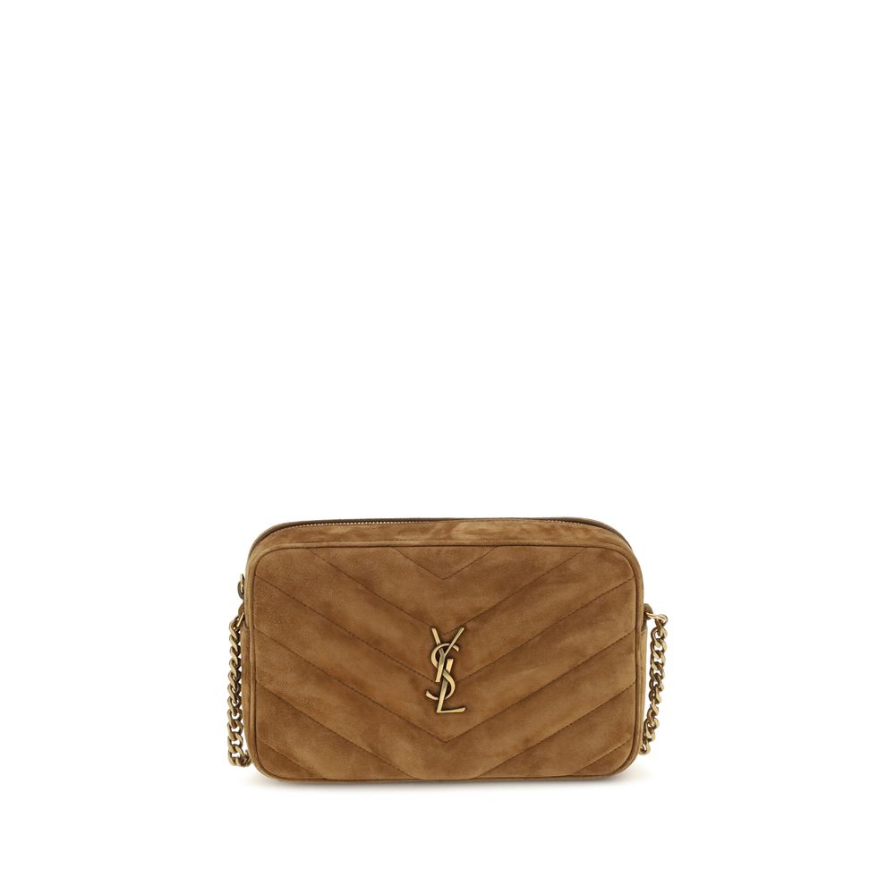 Saint Laurent Brown Leather Shoulder Bag