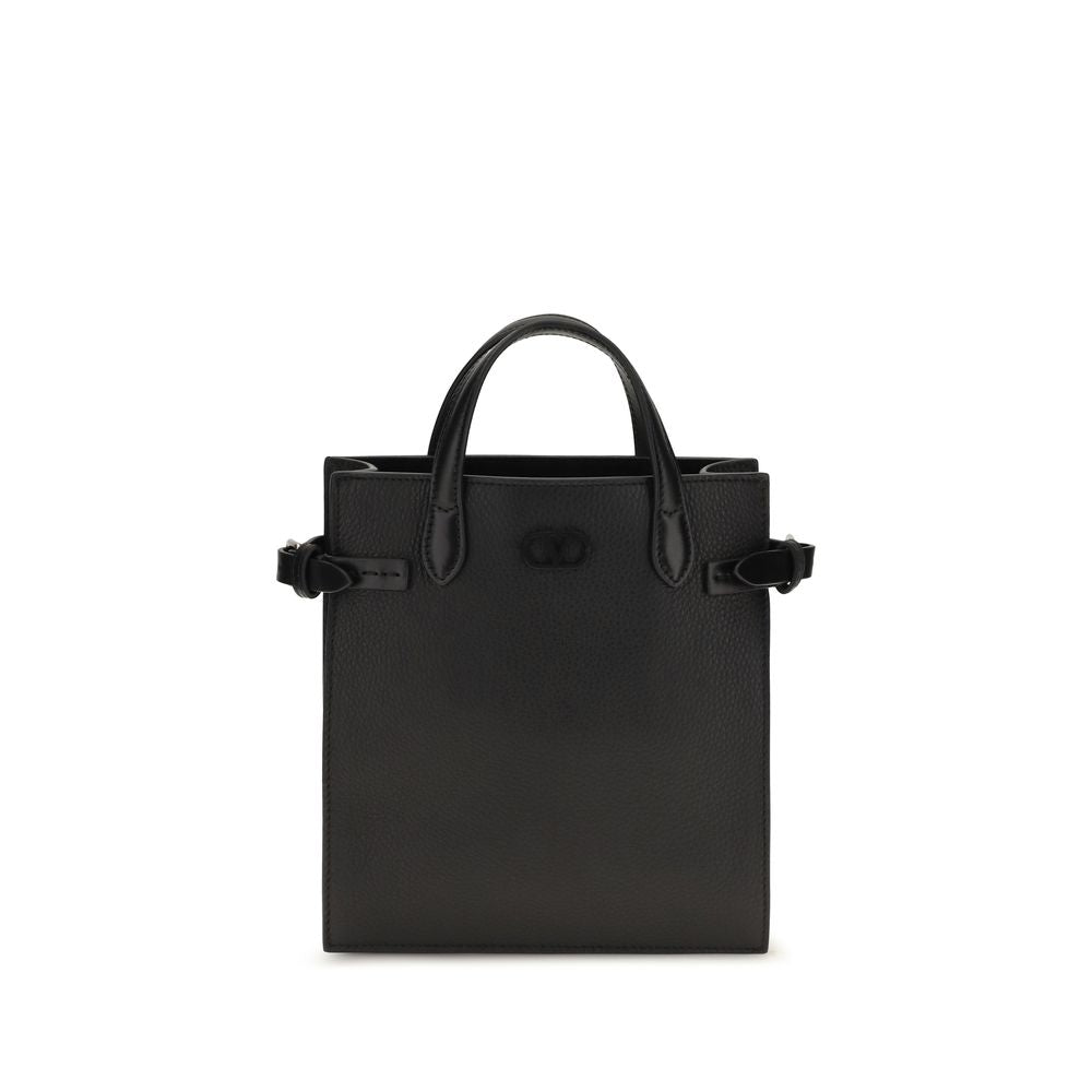 Valentino Garavani Black Leather Shoulder Bag