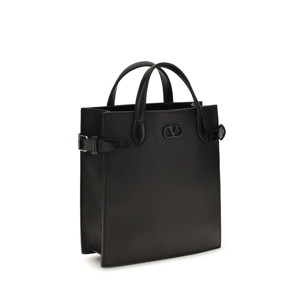 Valentino Garavani Black Leather Shoulder Bag
