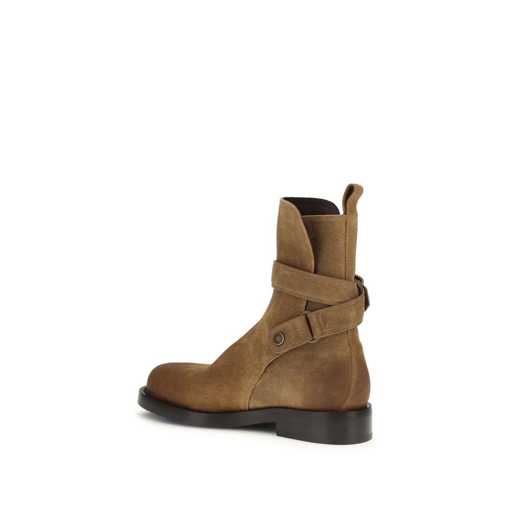 Burberry Brown Leather Lace-Up Boots