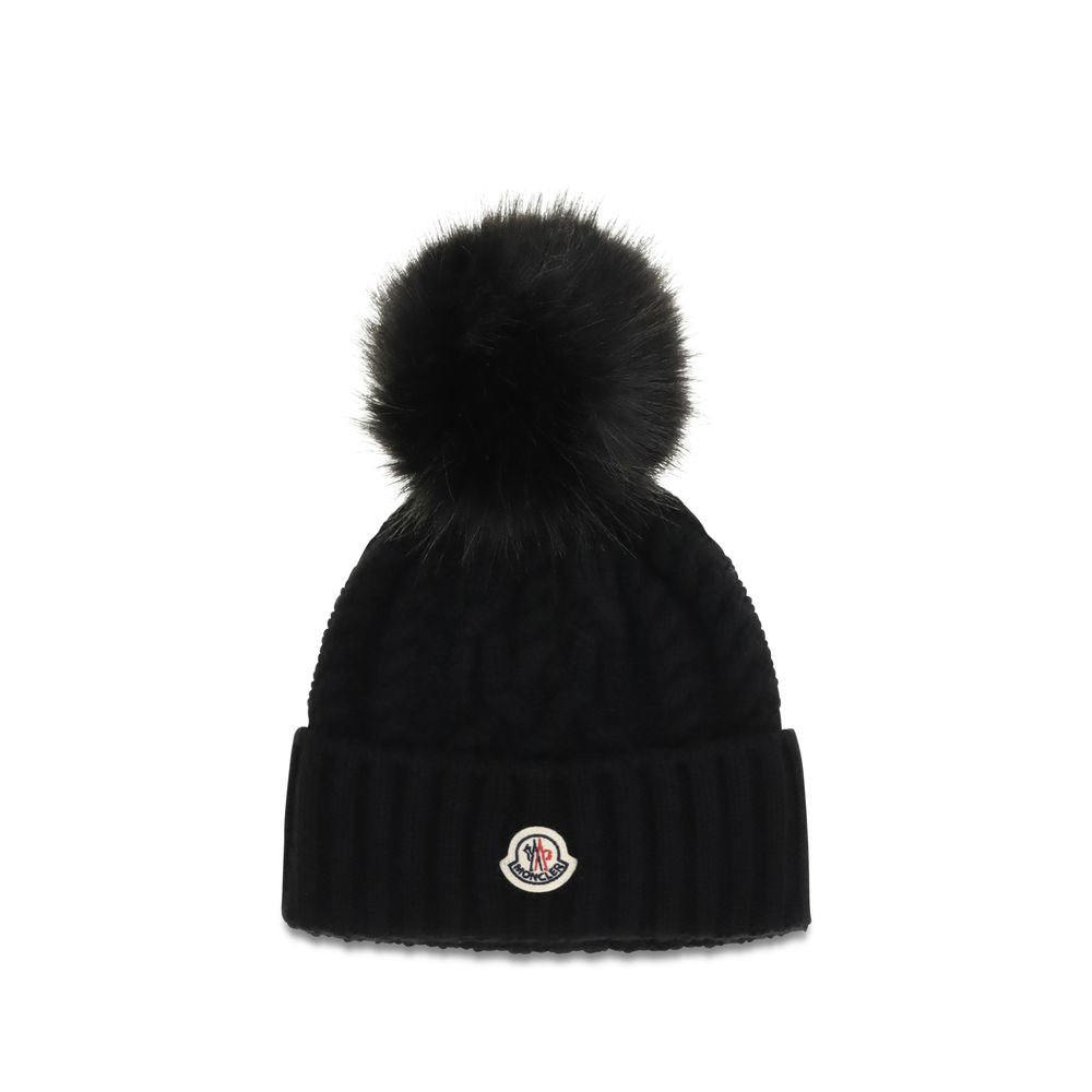 Moncler Black Wool Beanie
