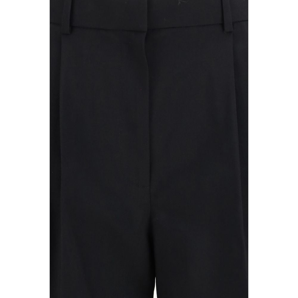 Khaite Black Wool Bermuda Shorts