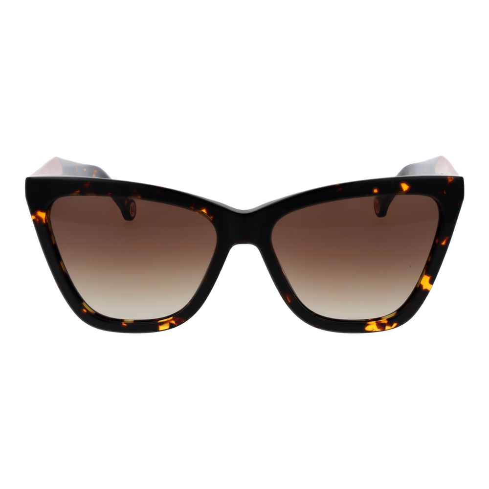 Carolina Herrera Brown Acetate Sunglasses