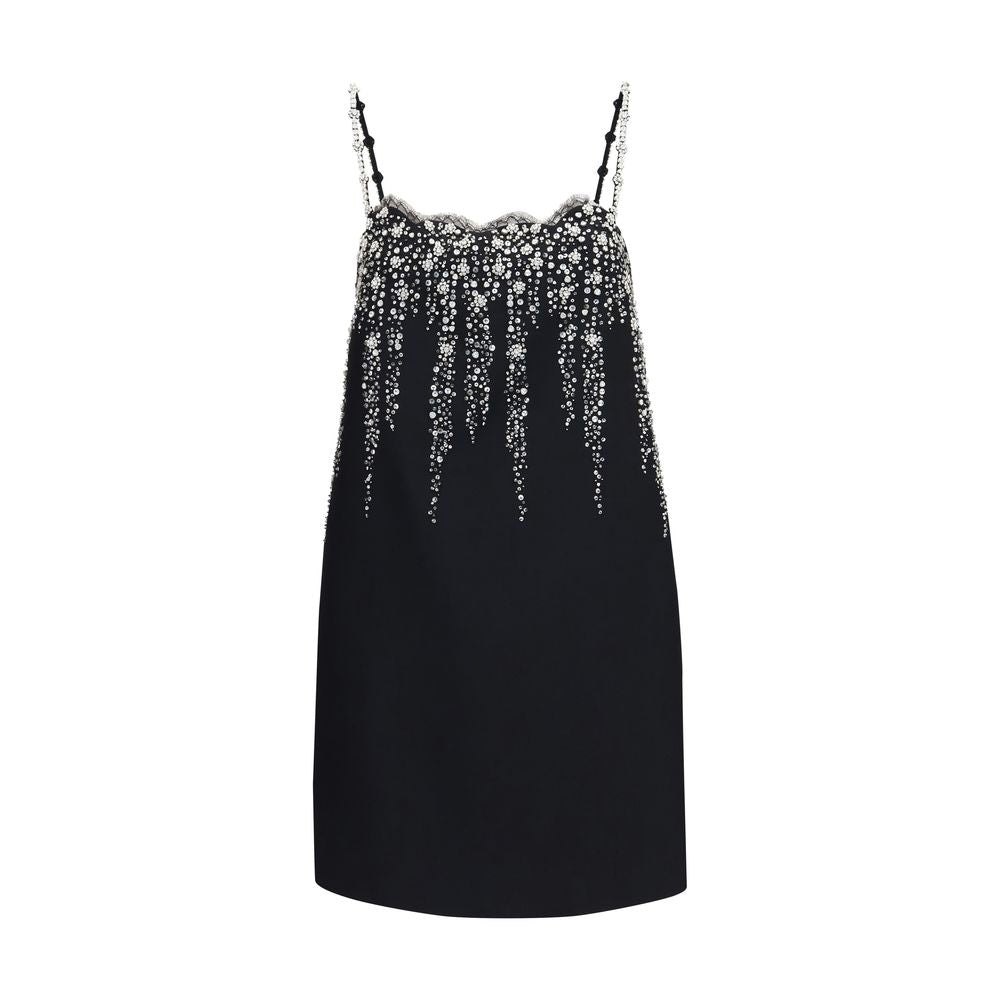 Valentino Garavani Black Wool Cocktail Dress