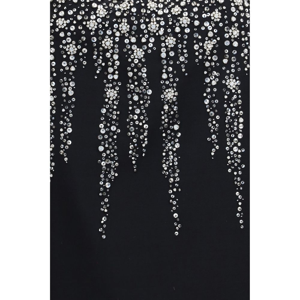 Valentino Garavani Black Wool Cocktail Dress