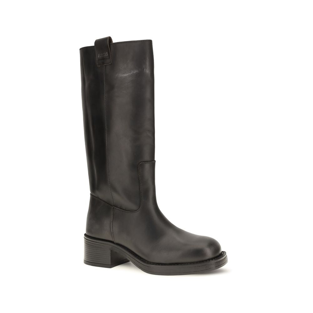 Alohas Black Leather Ankle Boots