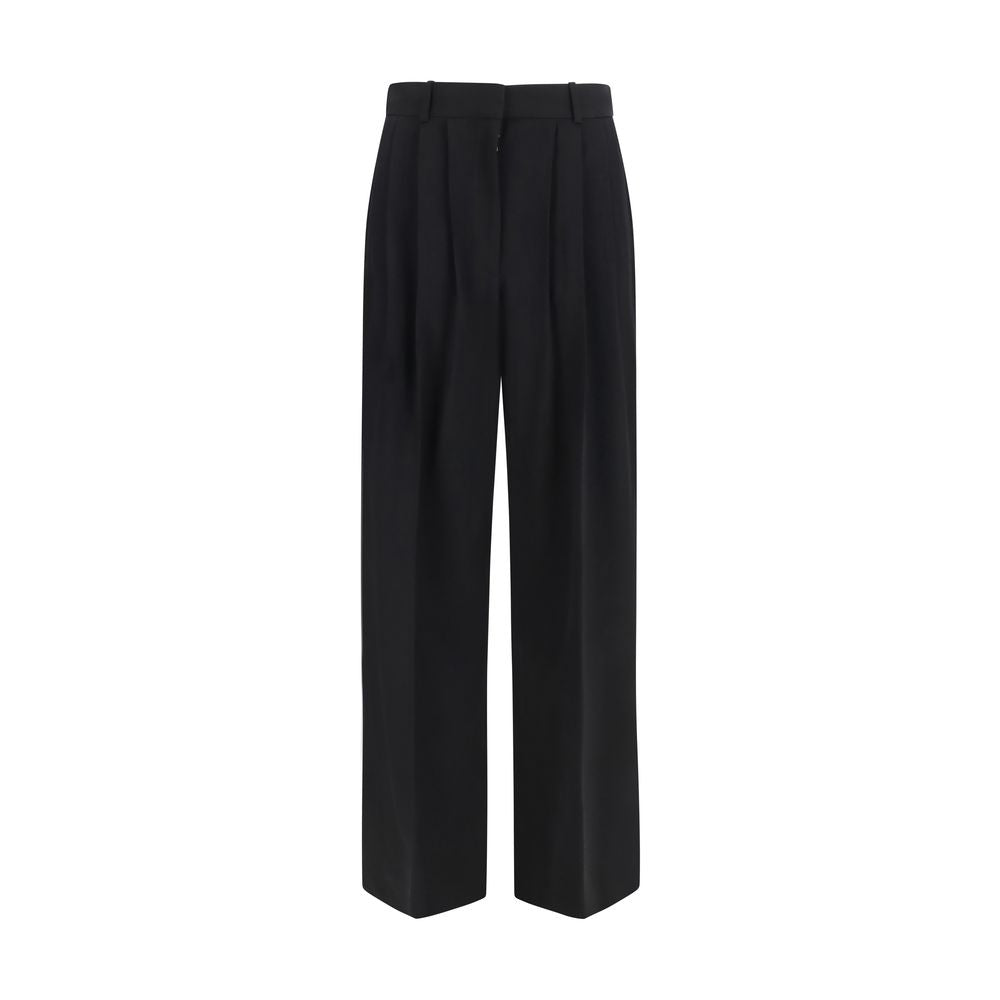 The Row Black Wool Dress Pants