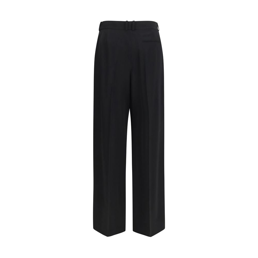 The Row Black Wool Dress Pants