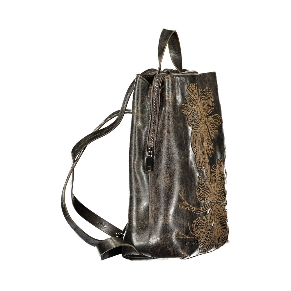 Desigual Brown Women Backpack
