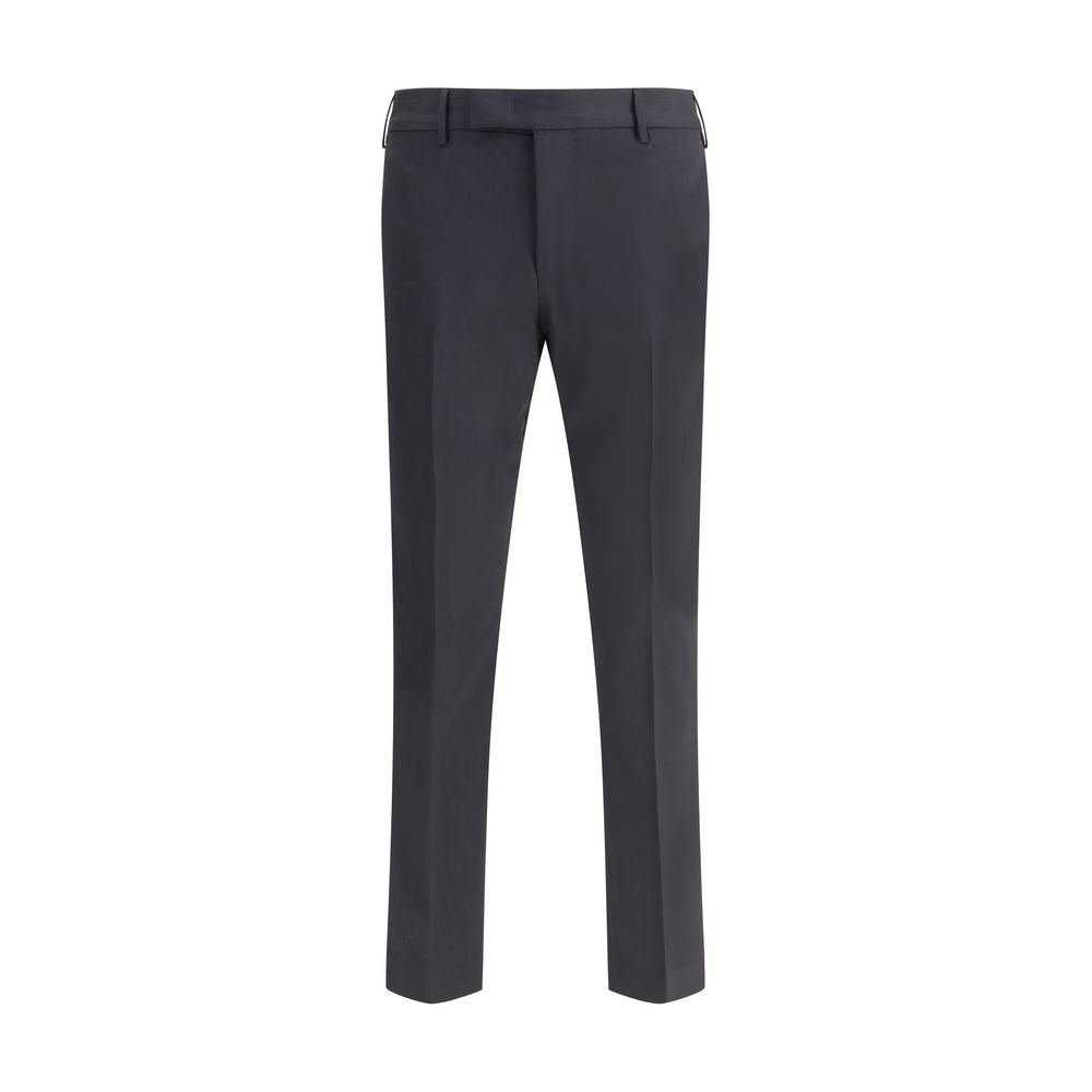 PT Torino Black Wool Casual Pants