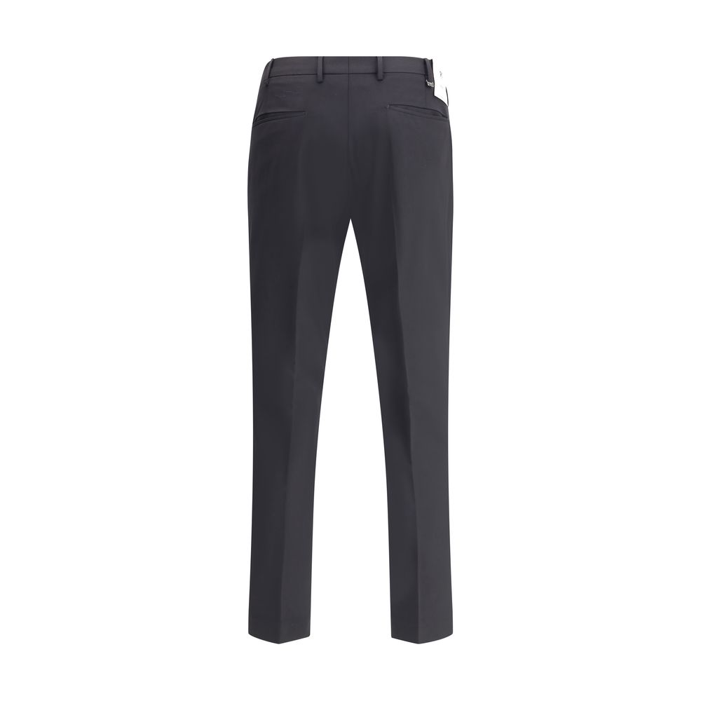 PT Torino Black Wool Casual Pants