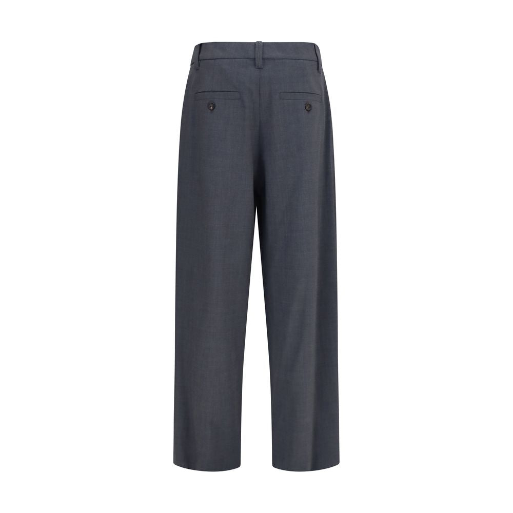 Brunello Cucinelli Gray Wool Dress Pants