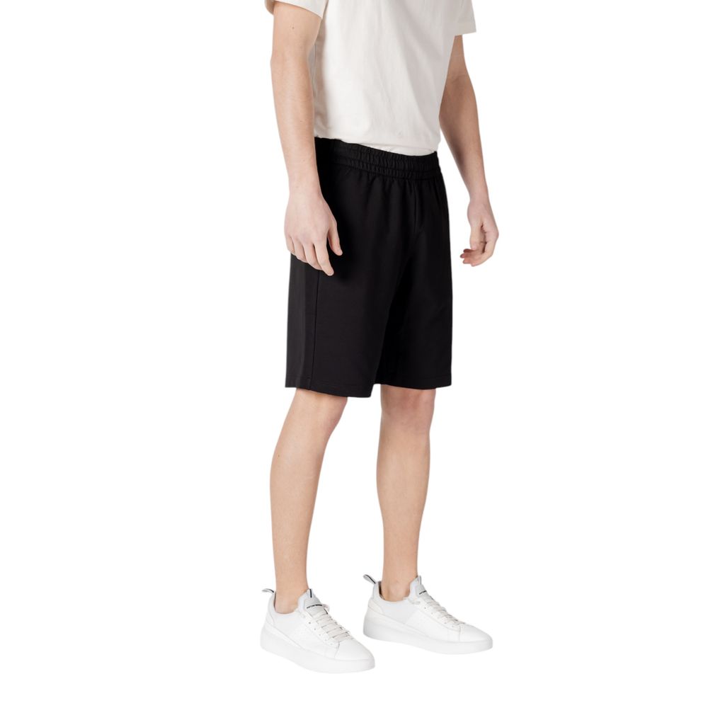 EA7 Emporio Armani Black Cotton Bermuda Shorts