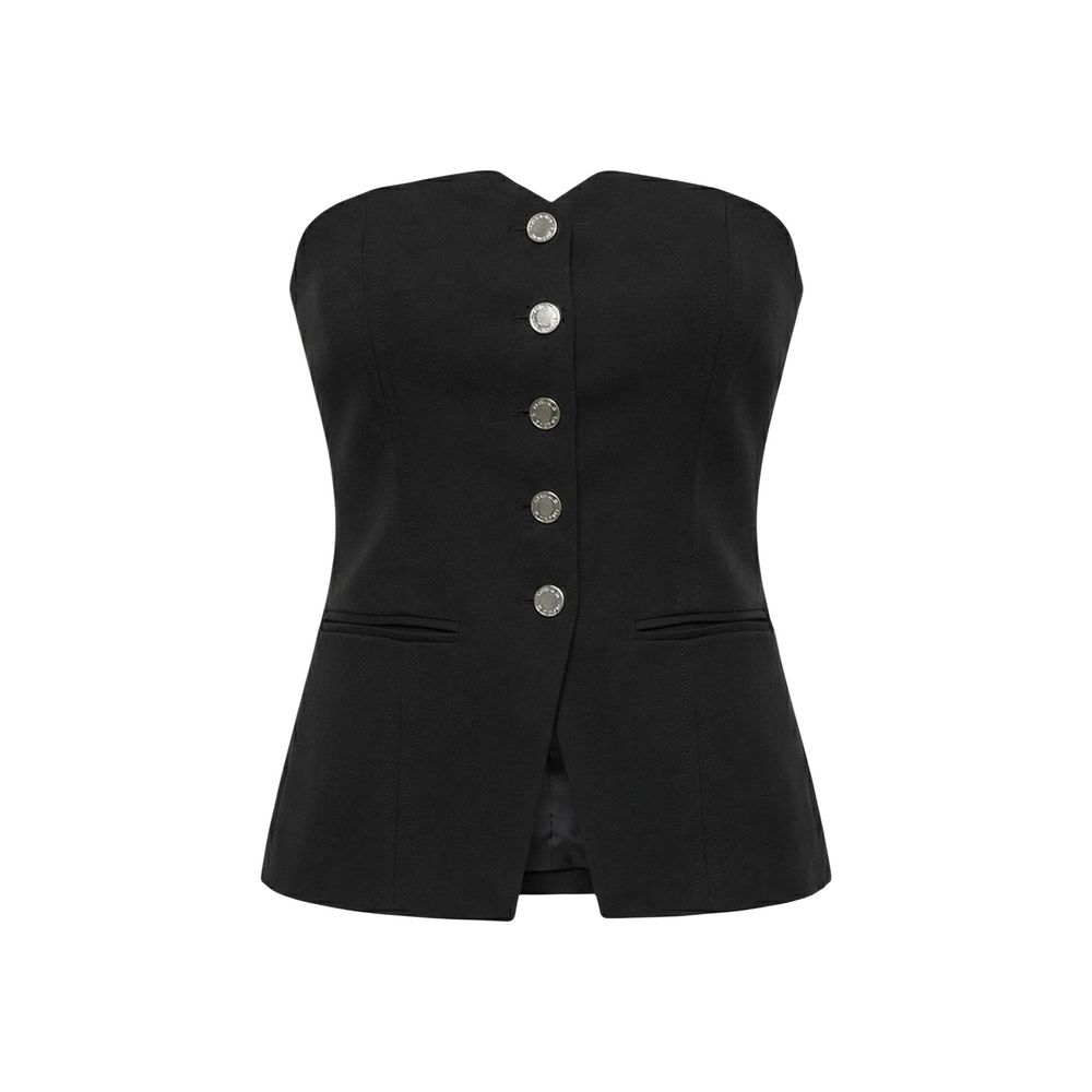 Morgan De Toi Black Cotton Top