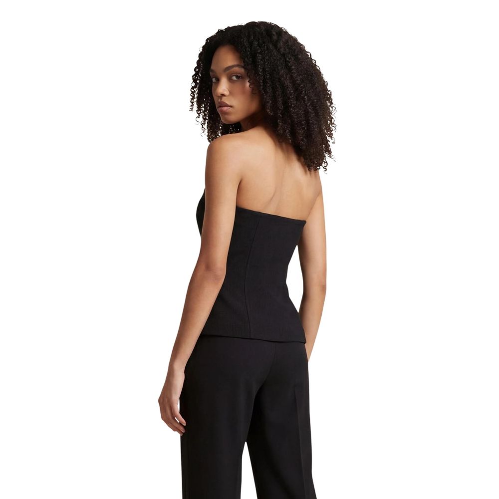 Morgan De Toi Black Cotton Top