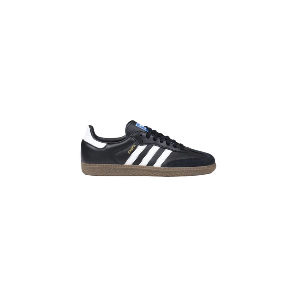 Adidas Originals Black Leather Athletic Sneakers