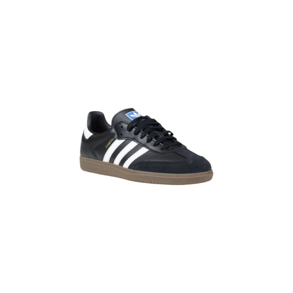 Adidas Originals Black Leather Athletic Sneakers