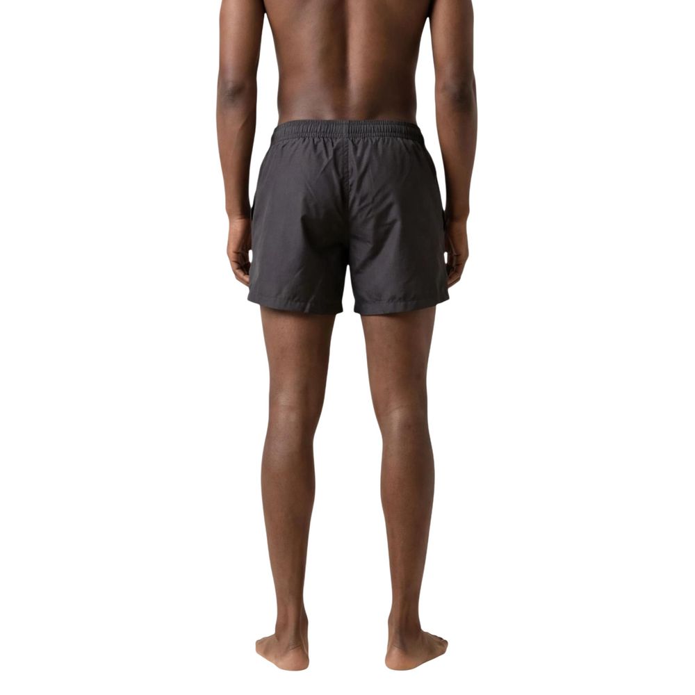 EA7 Emporio Armani Black Polyester Swim Shorts