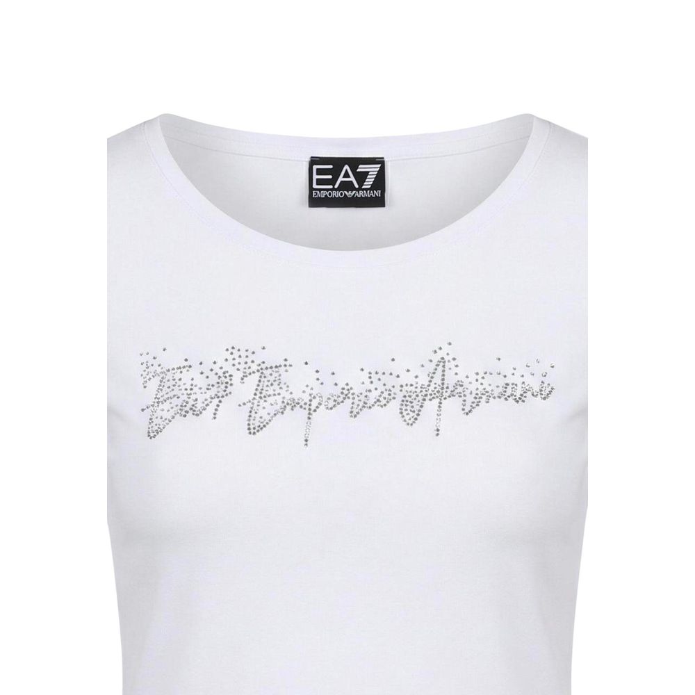 EA7 Emporio Armani White Elastane T-Shirt