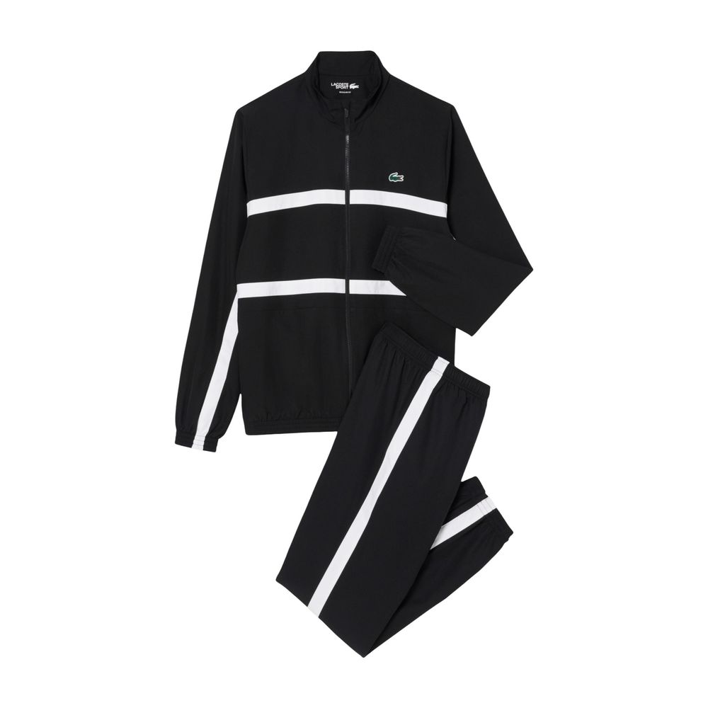Lacoste Black And White Polyester Sweatsuit