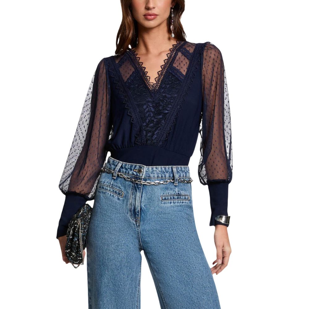Morgan De Toi Blue Long Sleeve T-Shirt