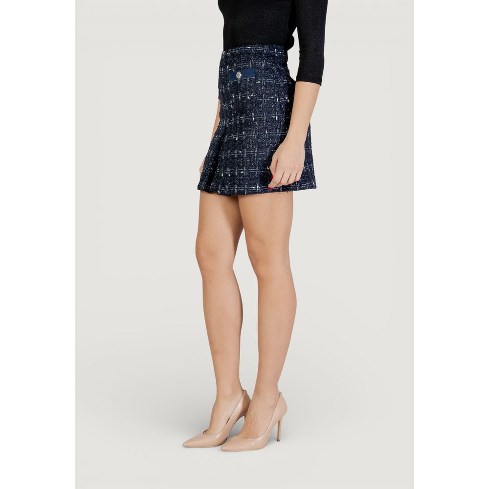 Morgan De Toi Blue Recycled Mini Skirt
