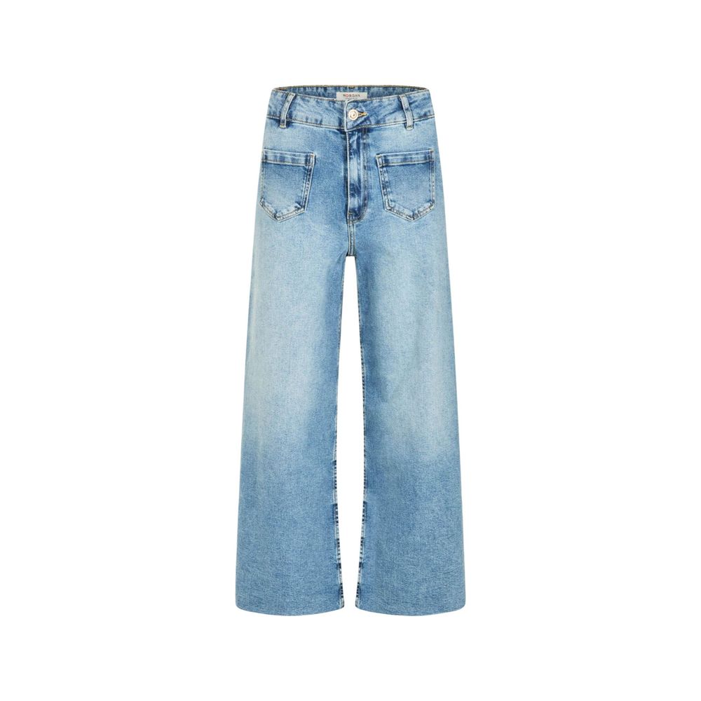 Morgan De Toi Blue Cotton Relaxed Fit Jeans
