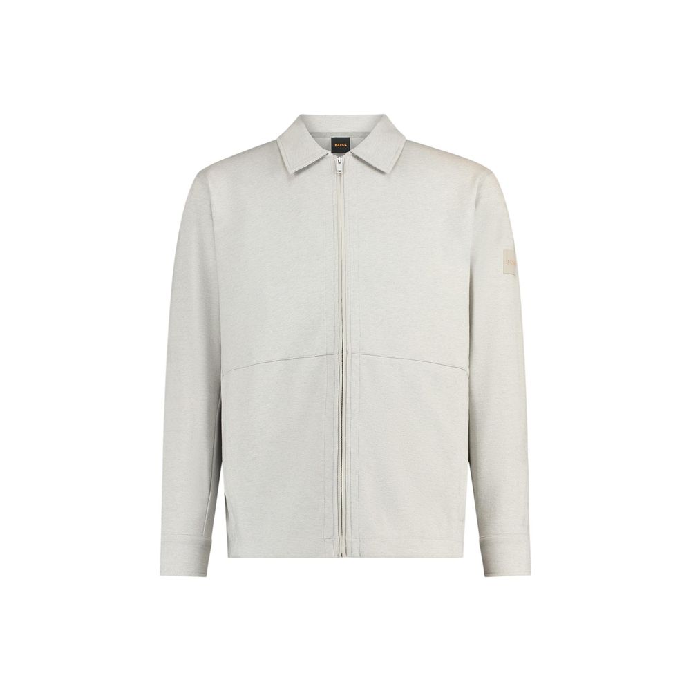 Hugo Boss Gray Cotton Sweatshirt